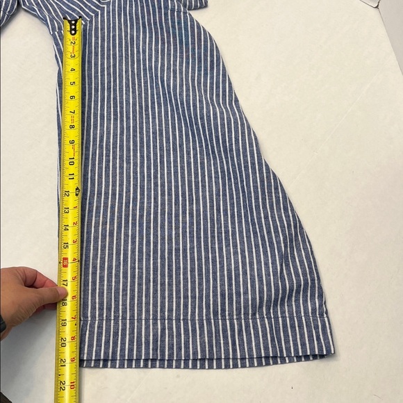 BEACH LUNCH LOUNGE LINEN BLUE & WHITE JUMPSUIT LARGE - Picture 7 of 16